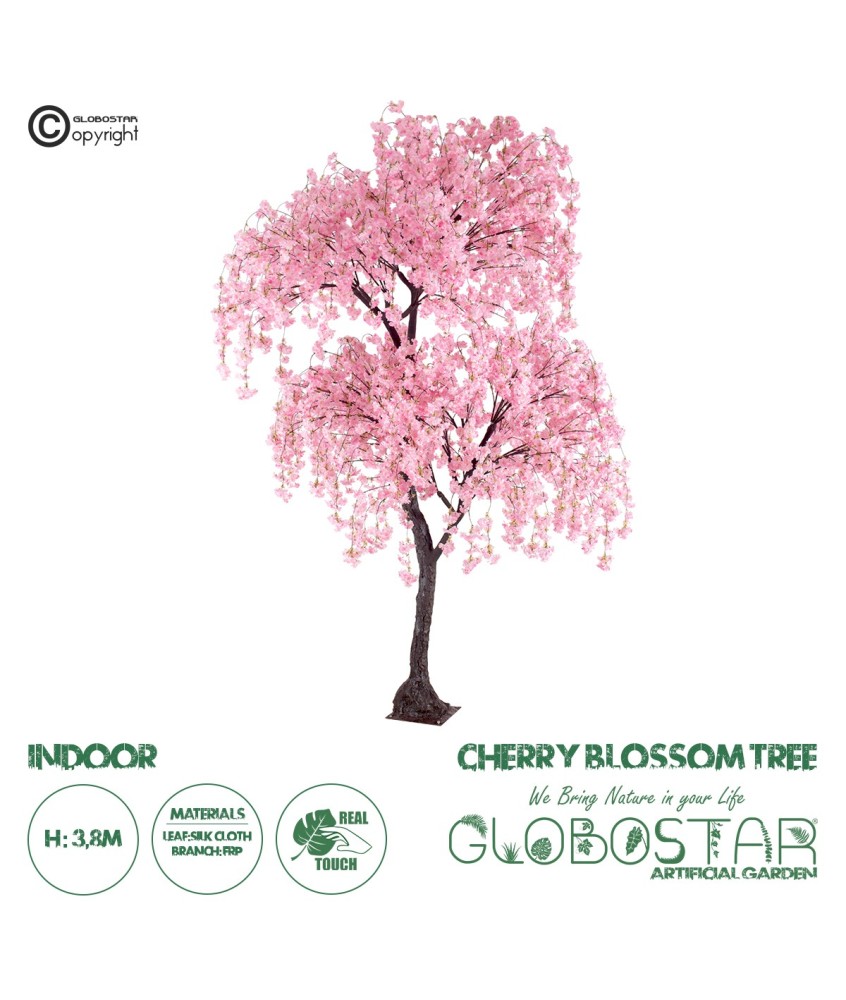 GloboStar® Artificial Garden CHERRY BLOSSOM TREE 20166 Τεχνητό Διακοσμητικό Δέντρο Άνθος Κερασιάς Υ380cm